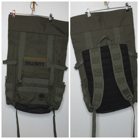 Call of Duty Military Green Roll Top Backpack Bag - Picture 5 of 8